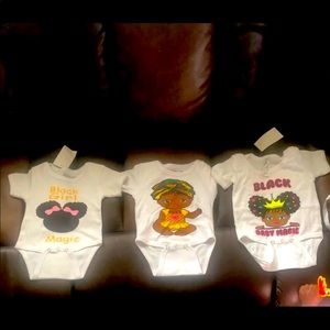 Black girl magic onesie shirts